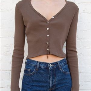 Brown brandy melville top